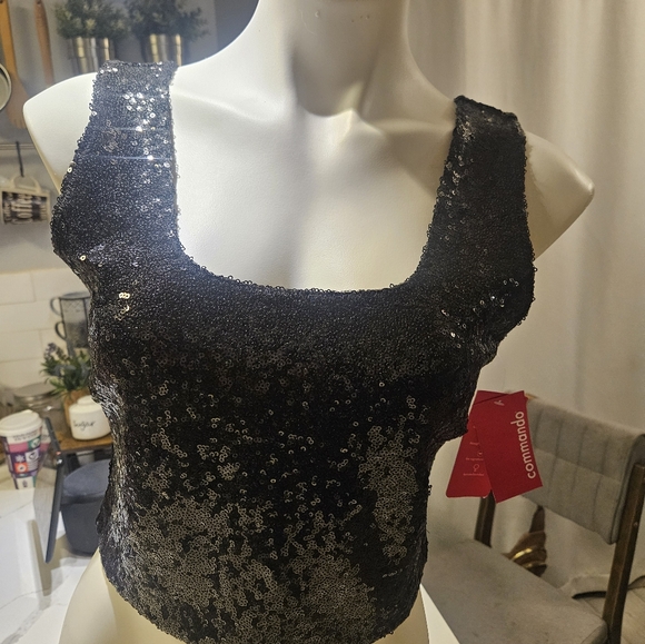 Commando sequin crop Top size Large - Picture 6 of 12